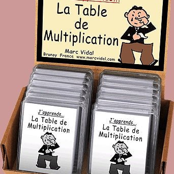La table de multiplication - fin de soirée à partager - Rouge et Noir