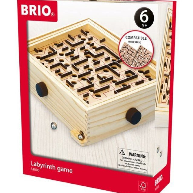 Labyrinthe Brio - Classique - Jeu d'adresse en bois cadeau bel objet cadeau - 12a - Rouge et Noir