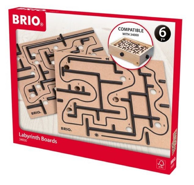 Labyrinthe Brio - Plateaux supplémentaires - Jeu d'adresse en bois - Rouge et Noir