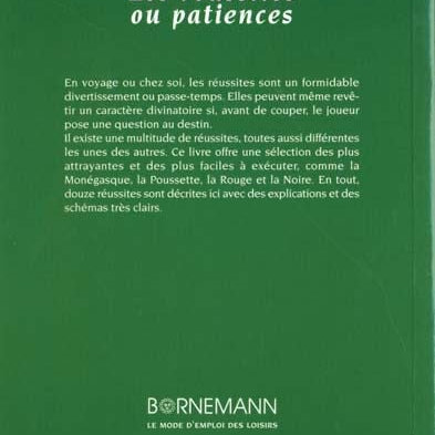 Les réussites ou patiences - Bornemann - Règles de Jeux - Librairie - Rouge et Noir