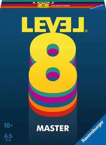 Level 8 Master - Jeu de plateau d'ambiance et de vivacité - Rouge et Noir