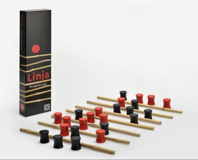 Linja - Jeu en bois de stratégie - Rouge et Noir