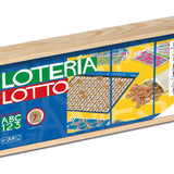 Loto boite en bois - 48 cartons - jeu traditionnel jeu de loto - Rouge et Noir