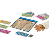 Loto boite en bois - 48 cartons - jeu traditionnel jeu de loto - Rouge et Noir