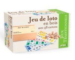 Loto boite sapin - 48 cartons - jeu traditionnel jeu de loto - Rouge et Noir