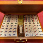 Mah - Jong - Coffret bois luxe - jeu traditionnel jeu de mah - jong cadeau bel objet - Rouge et Noir