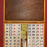 Mah - Jong - Coffret bois luxe - jeu traditionnel jeu de mah - jong cadeau bel objet - Rouge et Noir
