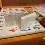 Mah - Jong - Coffret bois luxe - jeu traditionnel jeu de mah - jong cadeau bel objet - Rouge et Noir