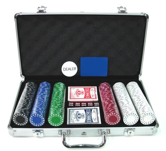 Mallette de 300 jetons - Diamonds - 11,5 gr - mallette de poker aluminium - Rouge et Noir