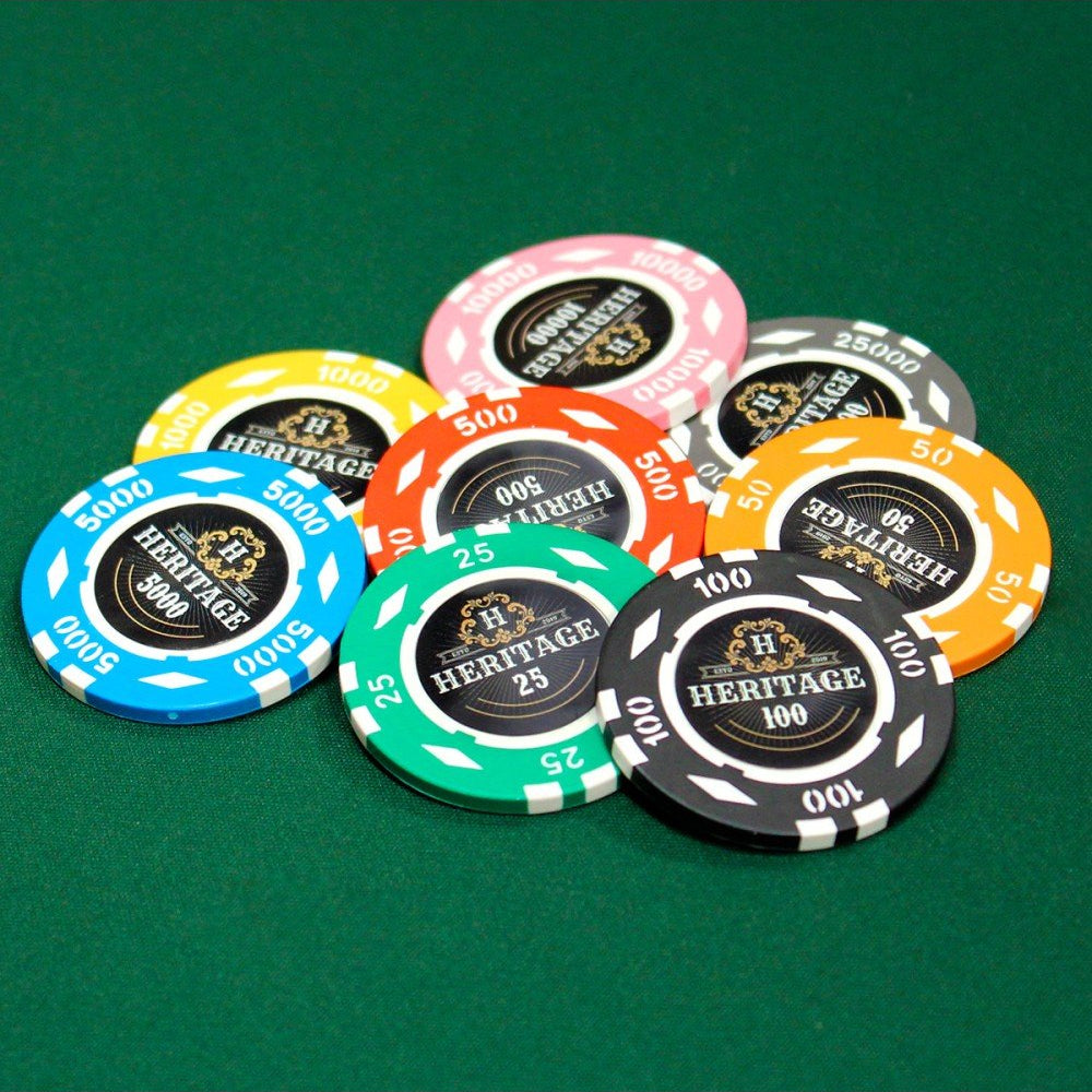 Mallette de 300 jetons - Héritage - 14,5 gr - mallette de poker aluminium coffret de poker de luxe - Rouge et Noir