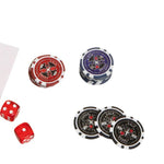 Mallette de 300 jetons - Lazer - 11,5 grammes - mallette de poker aluminium - Rouge et Noir