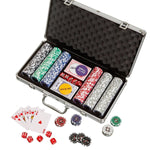 Mallette de 300 jetons - Lazer - 11,5 grammes - mallette de poker aluminium - Rouge et Noir