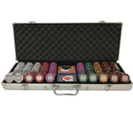 Mallette de 500 jetons - Chips Palace MC - 14,5 gr - mallette de poker aluminium coffret de poker de luxe cadeau bel objet - Rouge et Noir