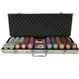 Mallette de 500 jetons - Chips Palace MC - 14,5 gr - mallette de poker aluminium coffret de poker de luxe cadeau bel objet - Rouge et Noir