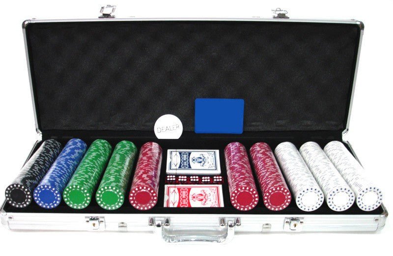 Mallette de 500 jetons - Diamonds - 11,5 gr - mallette de poker aluminium - Rouge et Noir