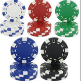 Mallette de 500 jetons - Dice - 11,5 gr - mallette de poker aluminium - Rouge et Noir