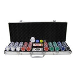 Mallette de 500 jetons - Dice - 11,5 gr - mallette de poker aluminium - Rouge et Noir