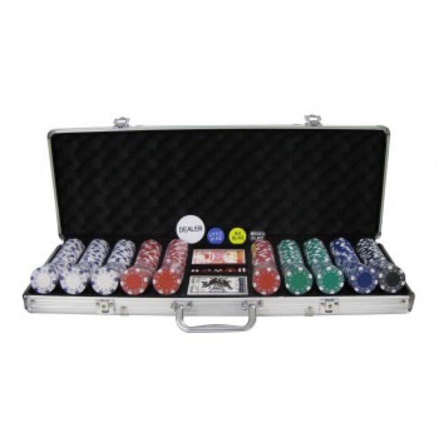 Mallette de 500 jetons - Dice - 11,5 gr - mallette de poker aluminium - Rouge et Noir