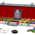 Mallette de 500 jetons - Lucky Star - 12 gr - mallette de poker aluminium - Rouge et Noir