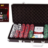 Mallette de 500 jetons - Poker Club - 14,5 gr - mallette de poker aluminium - Rouge et Noir