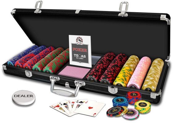 Mallette de 500 jetons - Royal - mallette de poker aluminium - Rouge et Noir