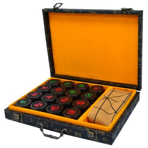 Mallette Xiangqi - Jeu d'échecs chinois - Échecs du Monde et autres - Rouge et Noir