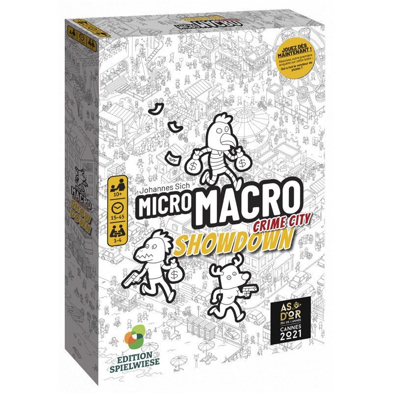 Micro Macro - Crime city - Showdown - Jeu de plateau de stratégie coopératif - Rouge et Noir