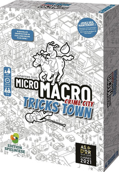 Micro Macro - Crime city - Tricks town - Jeu de plateau de stratégie coopératif - Rouge et Noir