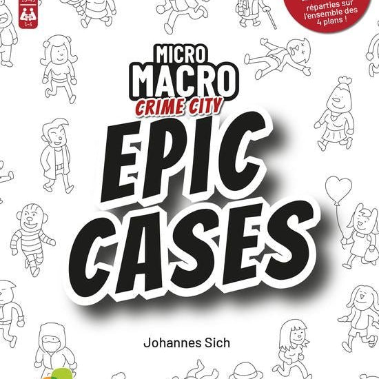 Micro Macro - Extension - Epic Cases - Jeu de plateau de stratégie coopératif - Rouge et Noir