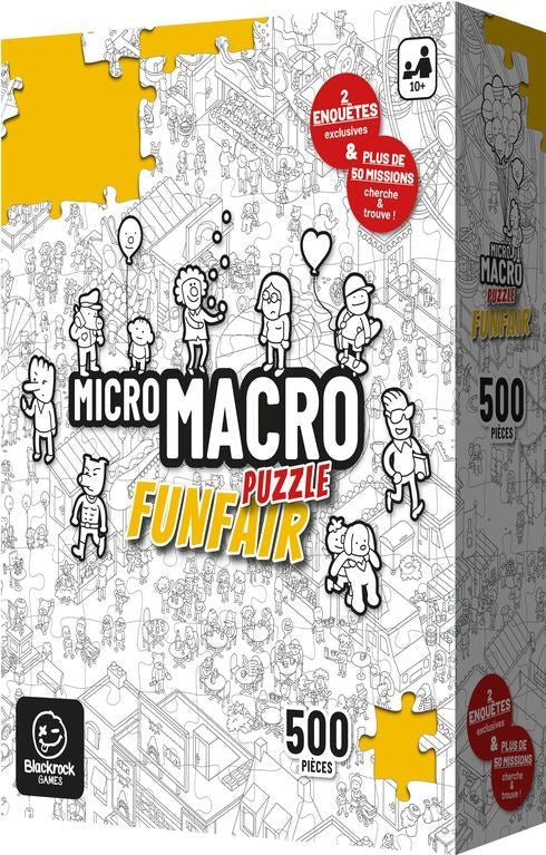 Micro Macro - Puzzle - Funfair - Jeu de plateau de stratégie coopératif - Rouge et Noir