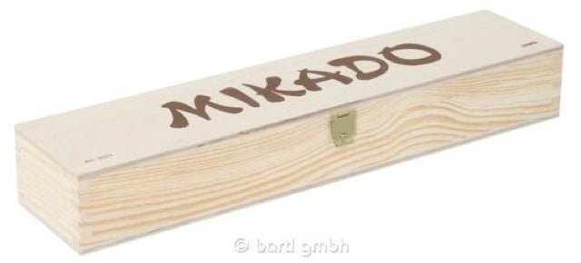 Mikados 27 cm boite bois - jeu d'adresse en bois - Rouge et Noir