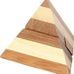 Mini casse - tête 3D en bois - Pyramide 2 - Casse - tête en bois pyramide enfant - Rouge et Noir