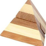 Mini casse - tête 3D en bois - Pyramide 2 - Casse - tête en bois pyramide enfant - Rouge et Noir