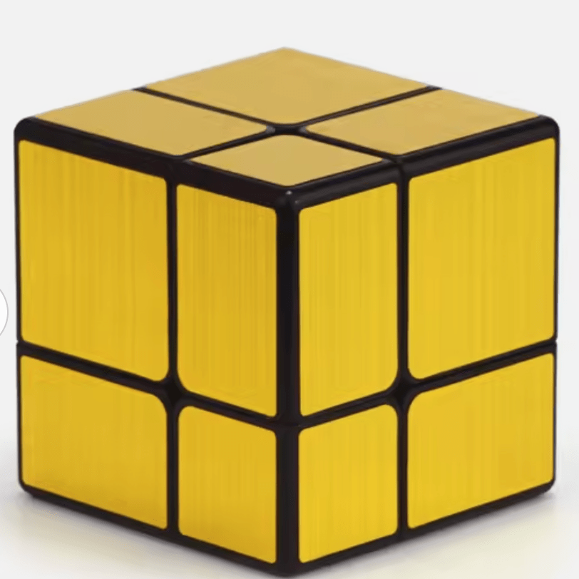 Mirror cube - 2x2 - Silver / Gold - Casse - tête autre cube rubick - Rouge et Noir