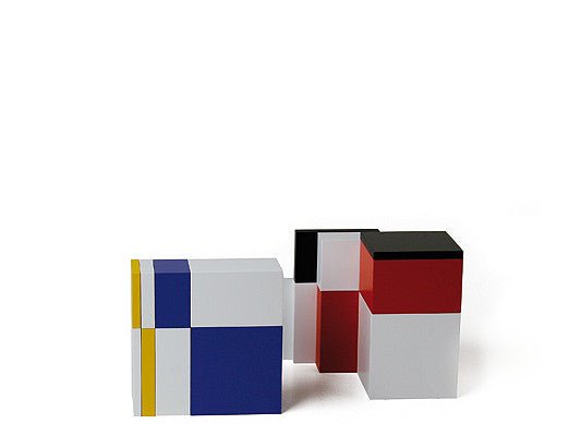 Modulon - Jeu de construction designcasse - tête cube - Rouge et Noir