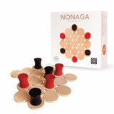 NONAGA - Jeu en bois de stratégie - Rouge et Noir