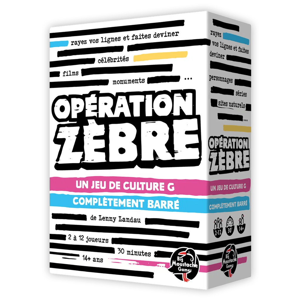 Operation Zebre - Jeu de plateau d'ambiance et de vivacité - Rouge et Noir
