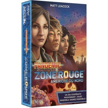 Pandemic Zone Rouge - Amérique du nord - Jeu de plateau de stratégie coopératif - Rouge et Noir