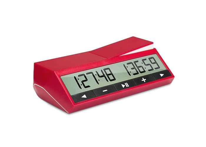 Pendule FIDE officielle - DGT 2500 - accessoire d'échecs pendule d'échecs - Rouge et Noir