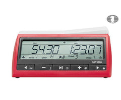 Pendule FIDE officielle - DGT 3000 - accessoire d'échecs pendule d'échecs - Rouge et Noir