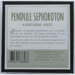 Pendule Sephoroton - Aventurine - Pendule divinatoire - Rouge et Noir