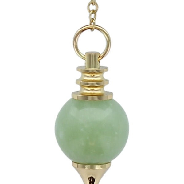 Pendule Sephoroton - Calcédoine Verte - Pendule divinatoire - Rouge et Noir