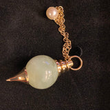 Pendule Sephoroton - Calcédoine Verte - Pendule divinatoire - Rouge et Noir