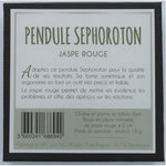 Pendule Sephoroton - Jaspe Rouge - Pendule divinatoire cadeau bel objet - Rouge et Noir