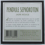 Pendule Sephoroton - Jaspe Rouge - Pendule divinatoire cadeau bel objet - Rouge et Noir