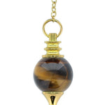 Pendule Sephoroton - Oeil de Tigre - Pendule divinatoire - Rouge et Noir
