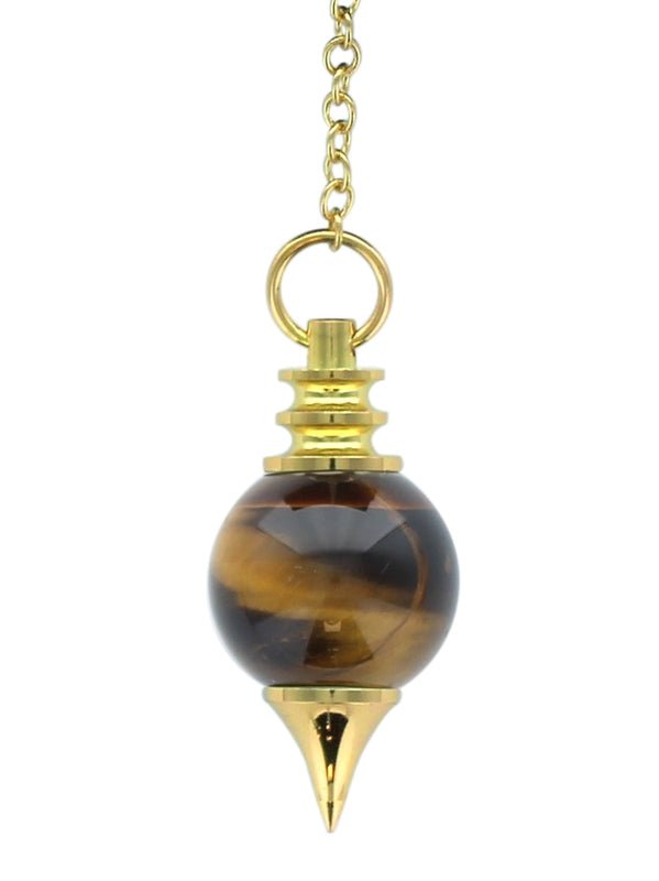 Pendule Sephoroton - Oeil de Tigre - Pendule divinatoire - Rouge et Noir
