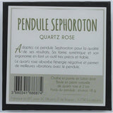 Pendule Sephoroton - Quartz Rose - Pendule divinatoire - Rouge et Noir