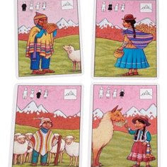 Petit jeu des Familles du monde - Cartes Enfants - Rouge et Noir