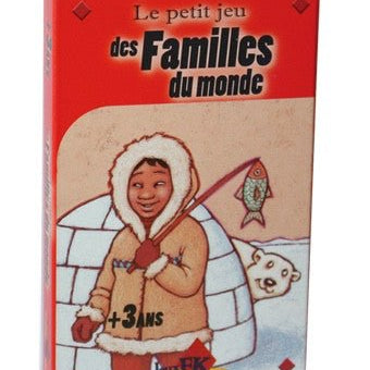 Petit jeu des Familles du monde - Cartes Enfants - Rouge et Noir